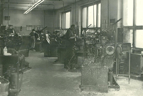 Innenansicht der Abteilung Dreherei Jahr 1966
